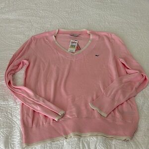 Vineyard Vines Light Pink V-Neck Pullover
